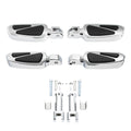 Chrome Driver & Passenger Footpegs Bracket Fit For Harley Softail Fat Boy 18-25
