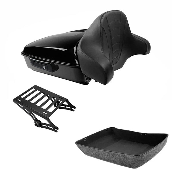 Chopped Trunk Backrest Mount Rack Fit For Harley Touring Street Glide 2014-2026