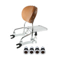 12" Backrest Sissy Bar Rack & Mounting Spools Fit For Indian Chieftain 2014-2024