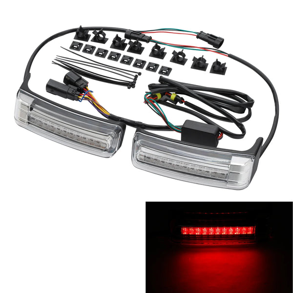 LED Saddlebag Run Brake Turn Light Fit For Harley Touring Road Glide 14-23