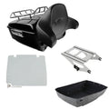 King Trunk Backrest Two Up Rack Fit For Harley Touring Street Glide 2014-2026 25
