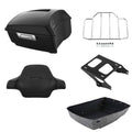 Matte Black King Trunk Backrest Rack Mount Fit For Harley Electra Glide 14-26 25