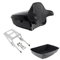 King Trunk Backrest Pad Mount Rack Fit For Harley Softail Heritage Classic 18-26