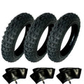 Set OF 3) HD Tires W/ 3) Tubes Straight Stem 2.50-10 2.50X10 For Razor SX500 10"