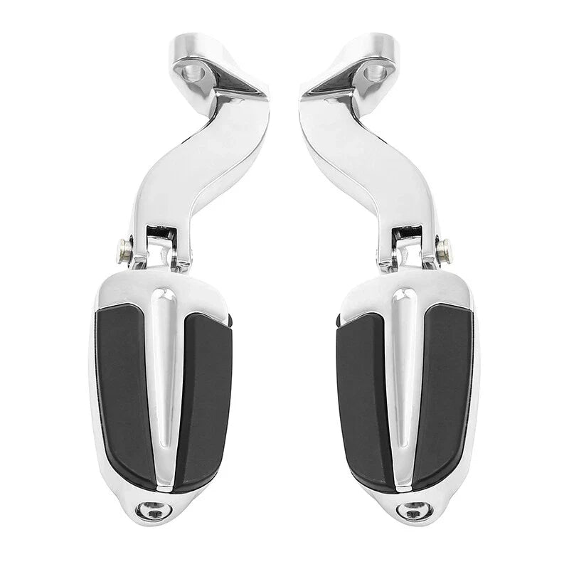 Chrome Passenger Footpegs Mount Bracket Fit For Harley Road Street Glide 1993-25