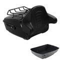 Black King Trunk Backrest Luggage Rack Fit For Harley Touring Road Glide 09-13