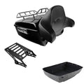 King Luggage Trunk Rack Backrest Mount Fit For Harley Touring Road Glide 2014-26