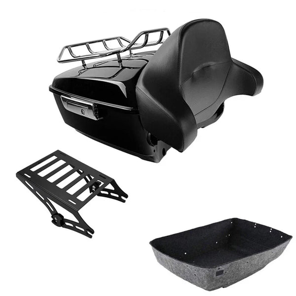King Luggage Trunk Rack Backrest Mount Fit For Harley Touring Road Glide 2014-26