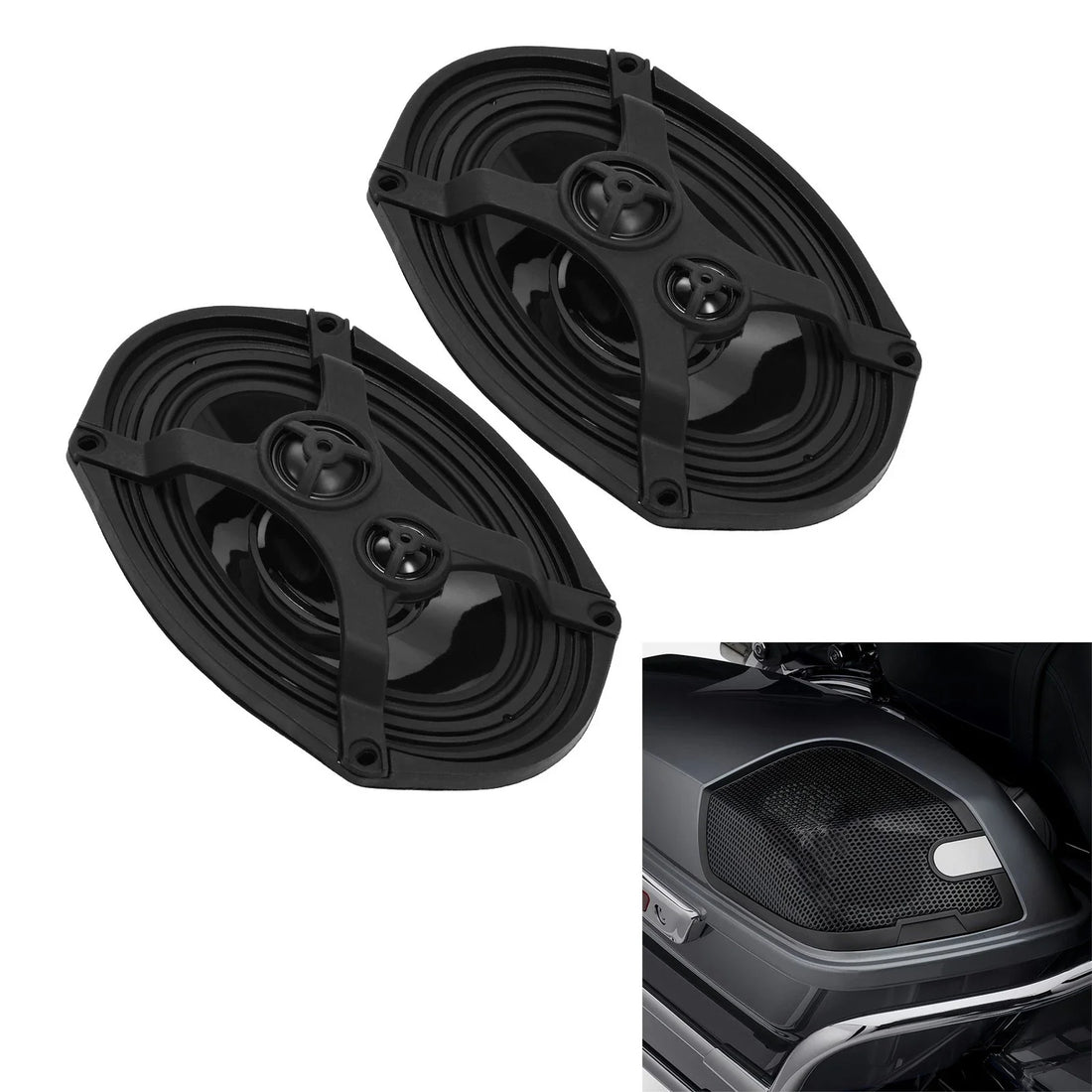 6x9" Speakers Fit For Harley Touring Street Road Glide 2014-2026 Saddle Bag Lids