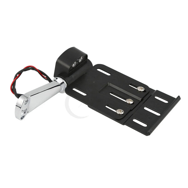 ABS LED Light Side Mount License Plate For Harley Sportster 1200 Custom XL1200C