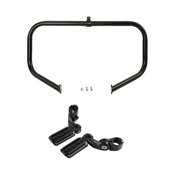 Highway Engine Guard Crash Bar Footpeg Fit For Harley Street Electra Glide 09-24