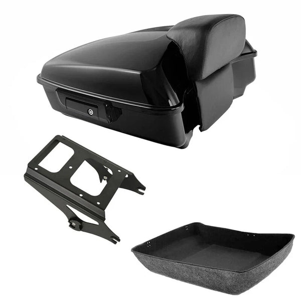 Chopped Trunk Backrest Mount Rack Fit For Harley Touring Electra Glide 09-2013