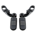 1-1/4" Matte Black Short Angled Engine Guard Bar Footpeg Foot Pegs Mount Clamps