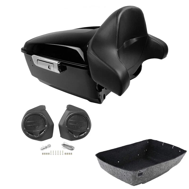 King Trunk Backrest w/ Speakers Fit For Harley Touring Street Road Glide 14-2026