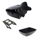 Black King Trunk Backrest Mount Fit For Harley Touring Road Electra Glide 14-26