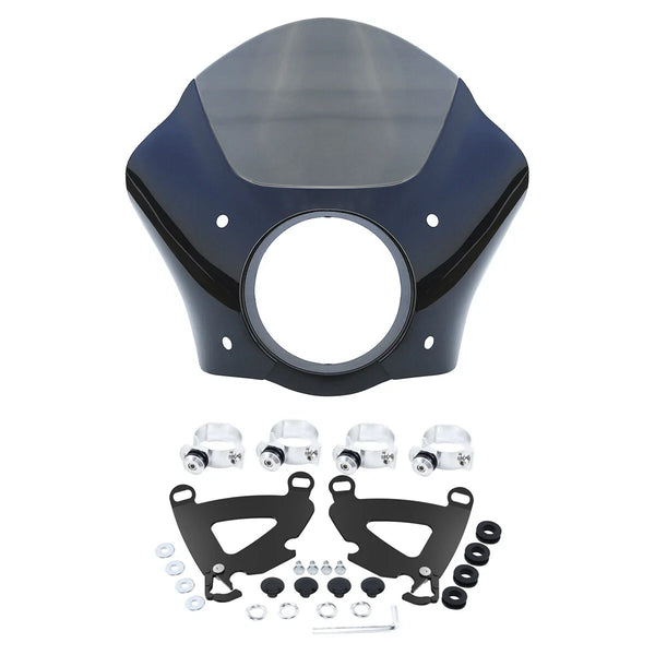 Front Headlight Fairing 49mm Trigger Mount Fit For Harley Low Rider Street Bob