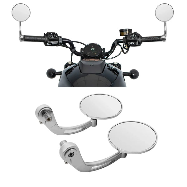 Chrome Handlebar End Side Mirrors Fit For Harley Sportster S RH1250S 2021-2025