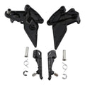 Matte Black Driver Front Footpegs Pegs Bracket Fit For Kawasaki Z1000 2010-2023