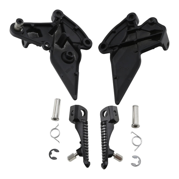 Matte Black Driver Front Footpegs Pegs Bracket Fit For Kawasaki Z1000 2010-2023