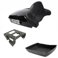 Chopped Trunk Backrest Solo Mount Rack Fits For Harley Touring Road Glide 14-26