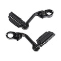 1-1/4" Long Angled Adjustable Highway Foot Pegs Rest Mount Kit For Harley Honda