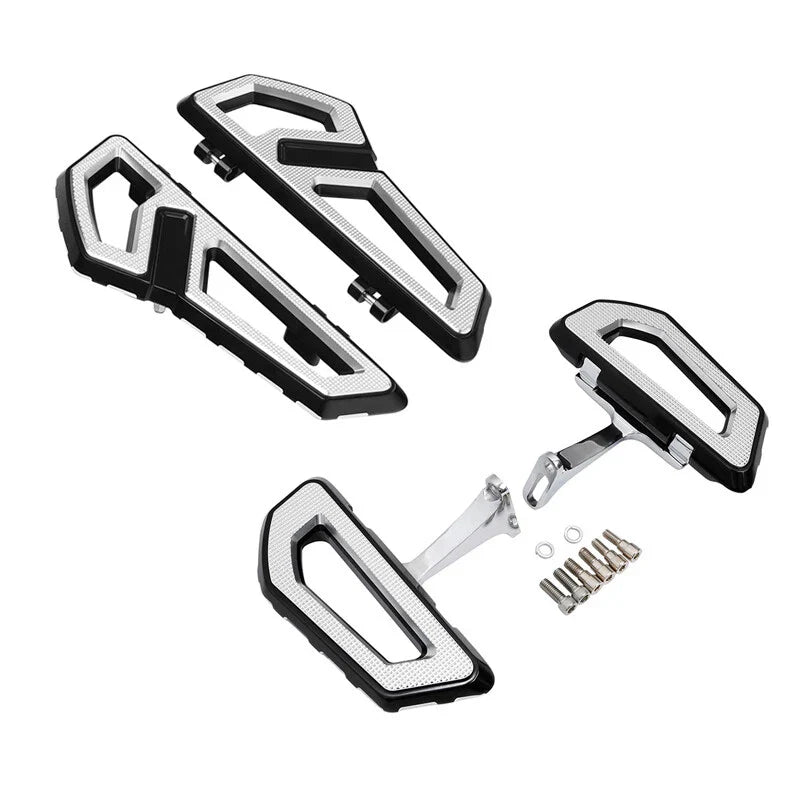 Driver & Passenger Floorboards Footboards Fit For Harley Touring Glide 1993-2024