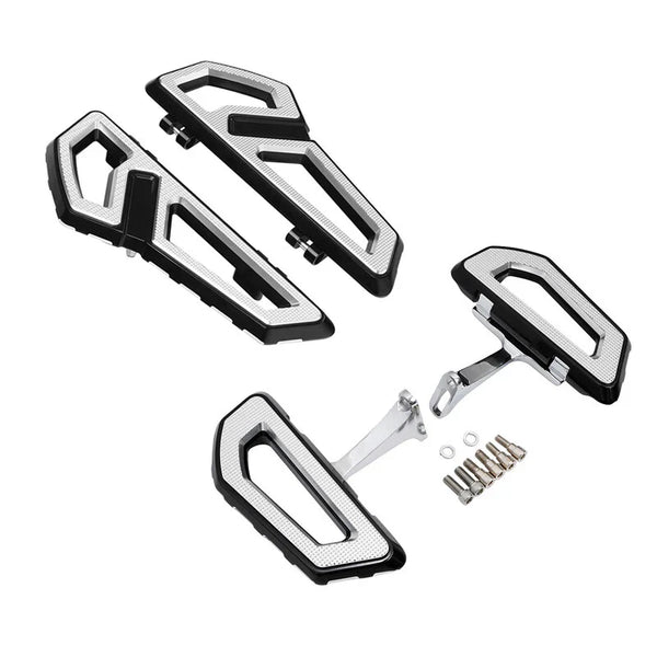 Driver & Passenger Floorboards Footboards Fit For Harley Touring Glide 1993-2024
