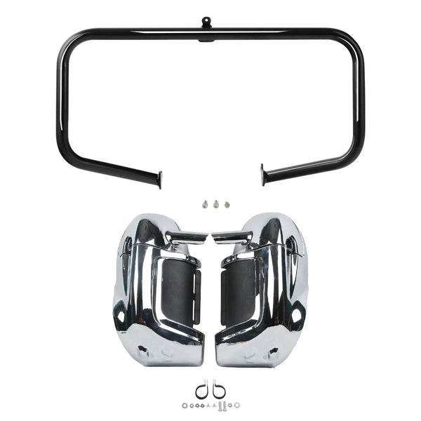 Lower Vented Fairings & Engine Guard Crash Bar Fits For Harley Touring 2009-2013