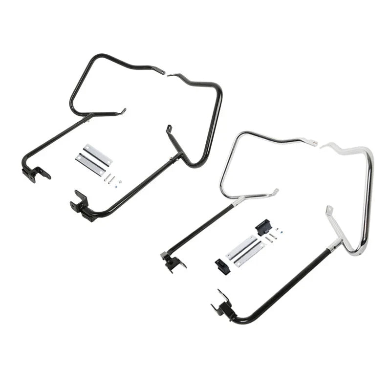 Chrome/Black Saddlebags Saddle Bag Guards Crash Bar For Harley Touring 2014-2024
