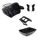 Black King Trunk Backrest Mount Rack Docking Fit For Harley Touring Flht 2014-26