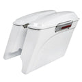 5" Stretched White Hard Saddlebags Fit For Harley Electra Street Glide 1993-2013