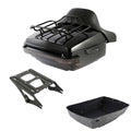 Black King Trunk Backrest Mount Rack Light Fit For Harley Road Glide 2014-2026