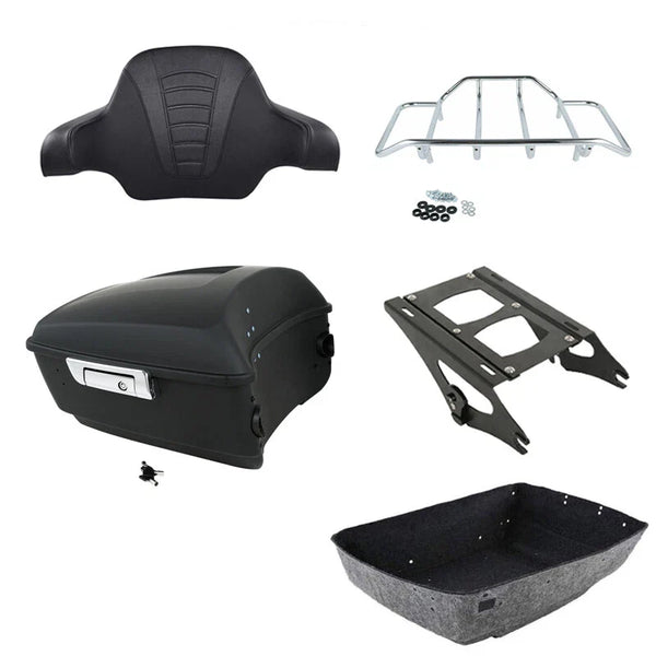 Matte Black King Trunk Backrest Mount Rack Fit For Harley Road Glide 2014-2026