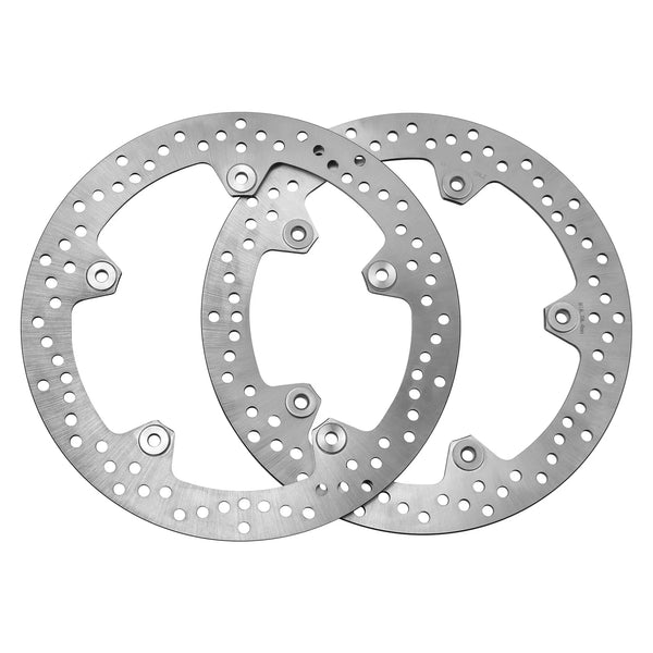 2 x Front Brake Rotor Disc Fit For BMW R1200GS R1250GS 2013-2020 19 18 17 Silver