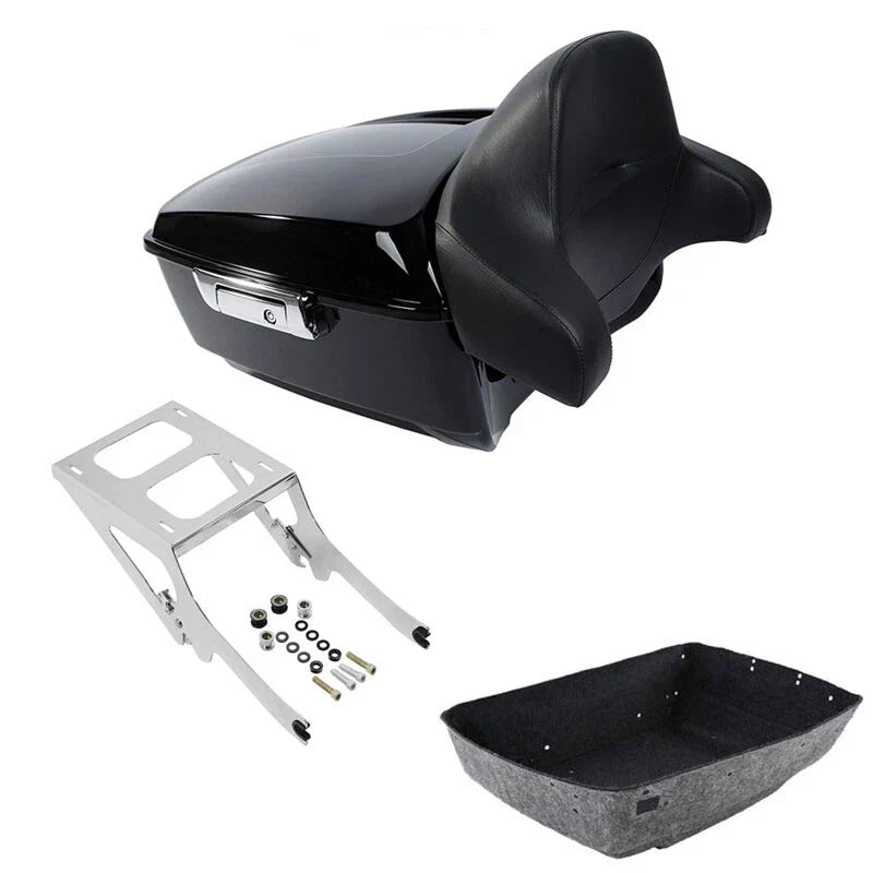 King Trunk Luggage Backrest Mount Rack Fit For Harley Heritage Classic 2018-2026