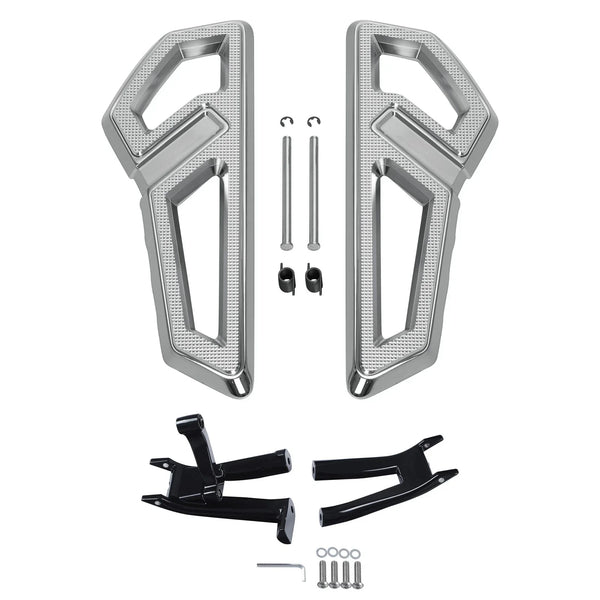 Driver Rider Footboards & Mount Bracket Fit For Harley Softail Flsl Flhcs 18-26