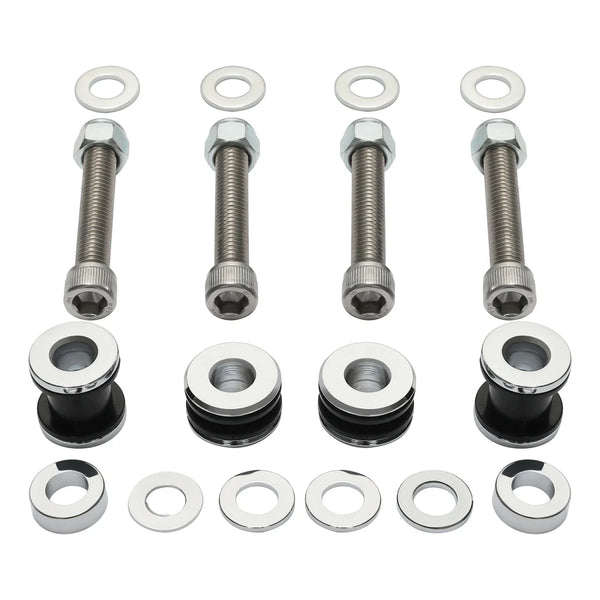 Chrome Sissy Bar Docking Hardware Kit Fit For Harley Fat Boy Flstf 2003-2017