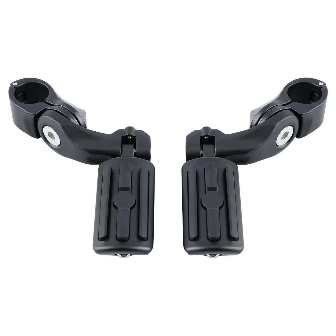 1-1/4" Matte Short Angled Highway Bar Engine Guard Footpegs Mount Fit For Harley