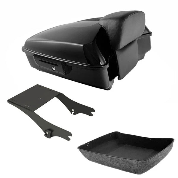 Black Chopped Trunk Mount Rack Fit For Harley Touring Road Glide 1997-2008