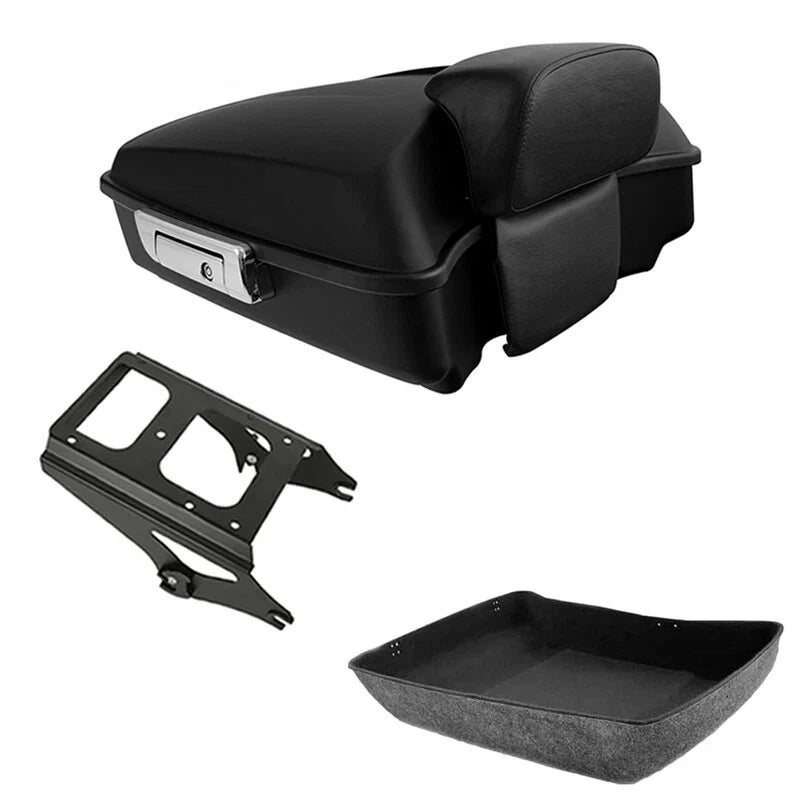 Matte Black Chopped Trunk Mount Rack Fit For Harley Tour Road Glide 09-13