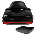 Chopped Trunk Pad Backrest LED Tail Light Fit For Harley Road King Glide 14-2026