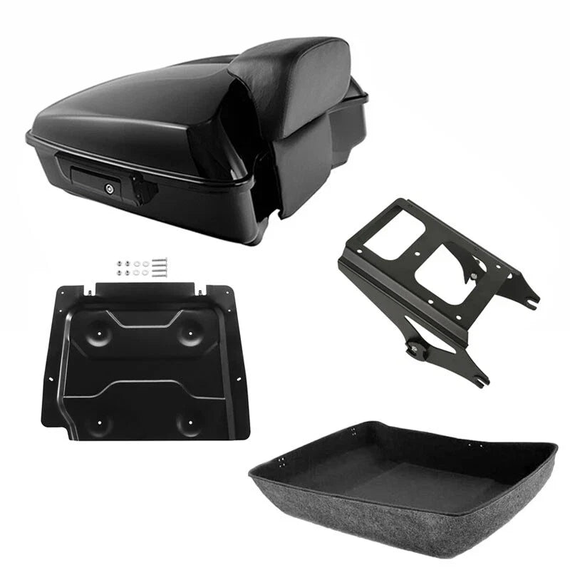 Chopped Trunk Backrest Mount Plate Fit For Harley Davidson Touring 09-2013