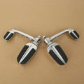 Chrome Slipstream Foot Pegs W/Heel Rest Fit For Harley Softail Dyna Sportster XL