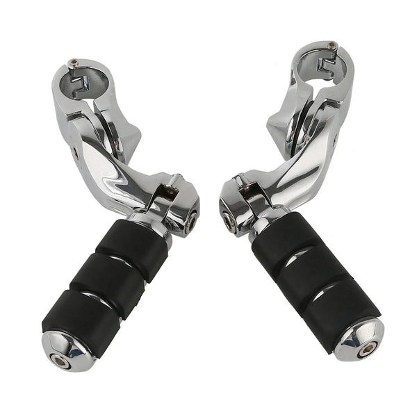 1 1/4" Highway Bar Short Angled Footpeg Peg Mount Fit For Harley Touring Softail