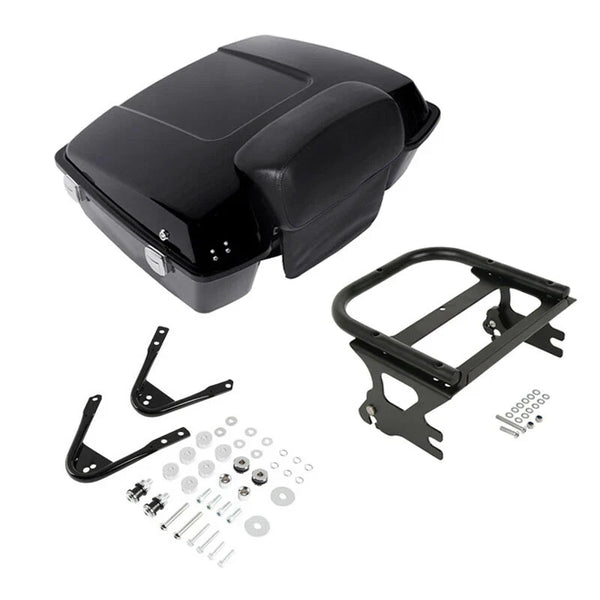 Chopped Trunk Backrest Mount Rack Fit For Harley Touring 1997-2008 2007