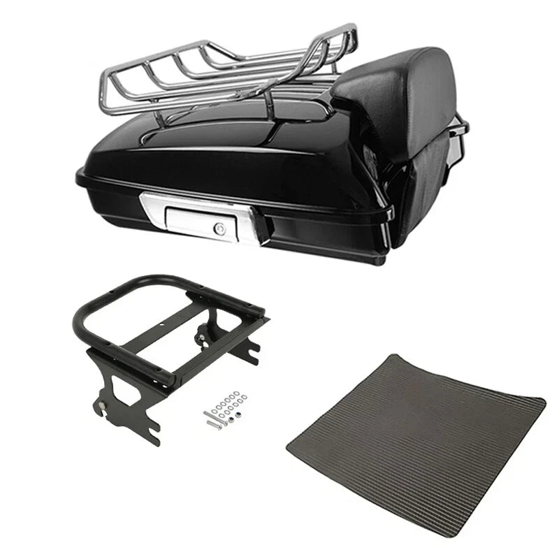 Razor Trunk Pad Black Mount Rack Fit For Harley Touring Road King 1997-08