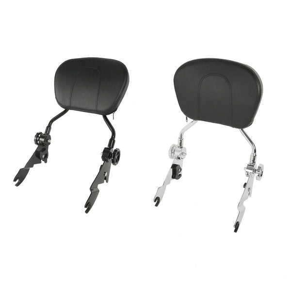 Chrome/Black Adjustable Backrest Sissy Bar Fit For Harley Road Glide 2009-2025