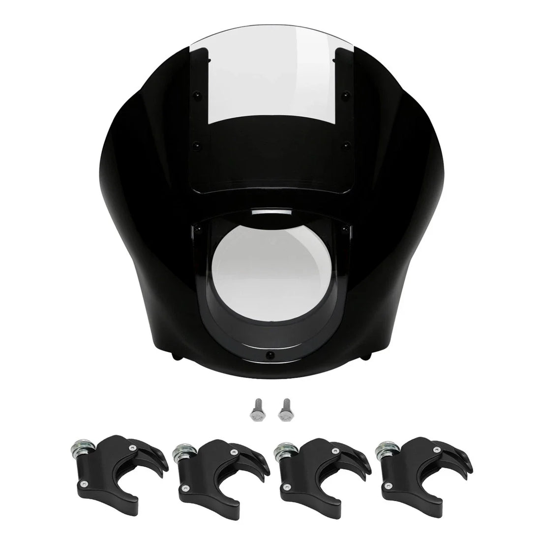 Quarter Headlight Fairing 49mm Clamps Fit For Harley Dyna Street Bob Super Glide