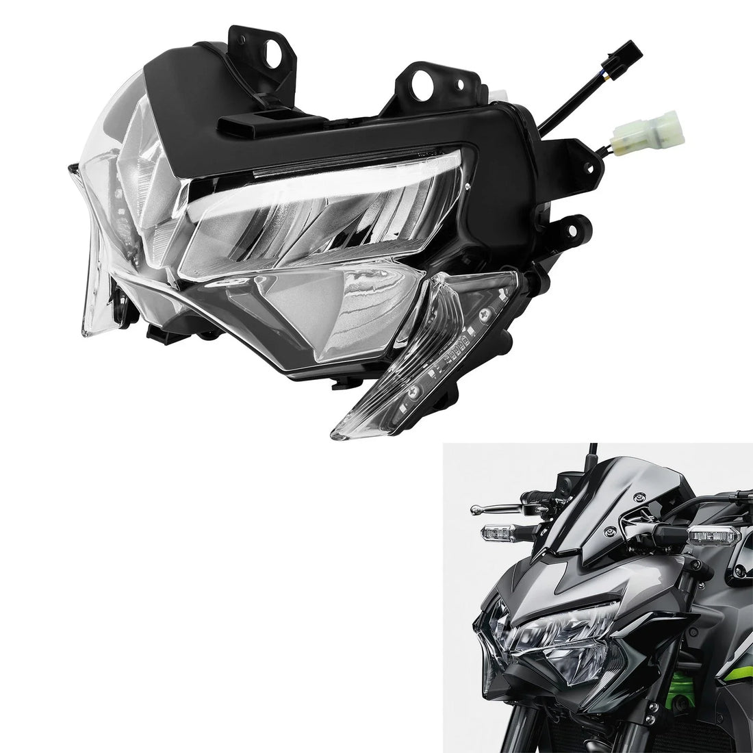 Fit For Kawasaki Z900 2020-2024 Motorcycle Front LED Headlight Headlamp Assembly