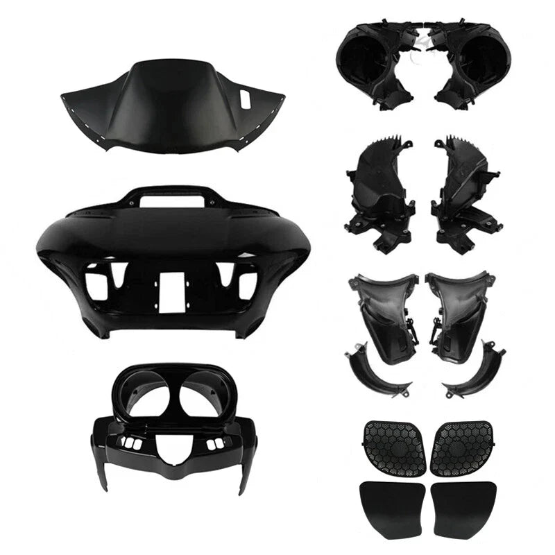 Black Fairings Speaker Box Air Duct Instrument Housing Fit For Road Glide 15-23